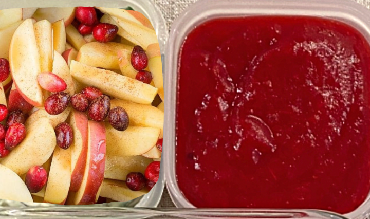 Cranberries and Apples Sauce | Easy recipe for the kids' lunchboxCranberries and Apples Sauce | Easy recipe for the kids' lunchbox