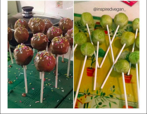 Lollipops mad eout of green grapes instead of cake pops