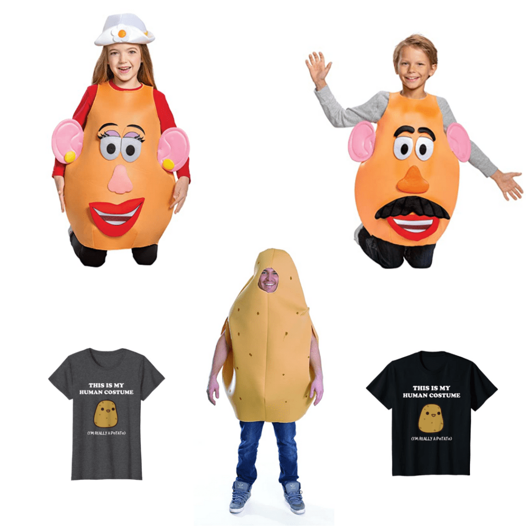 Potato costumes for the whole family for Halloween 2020