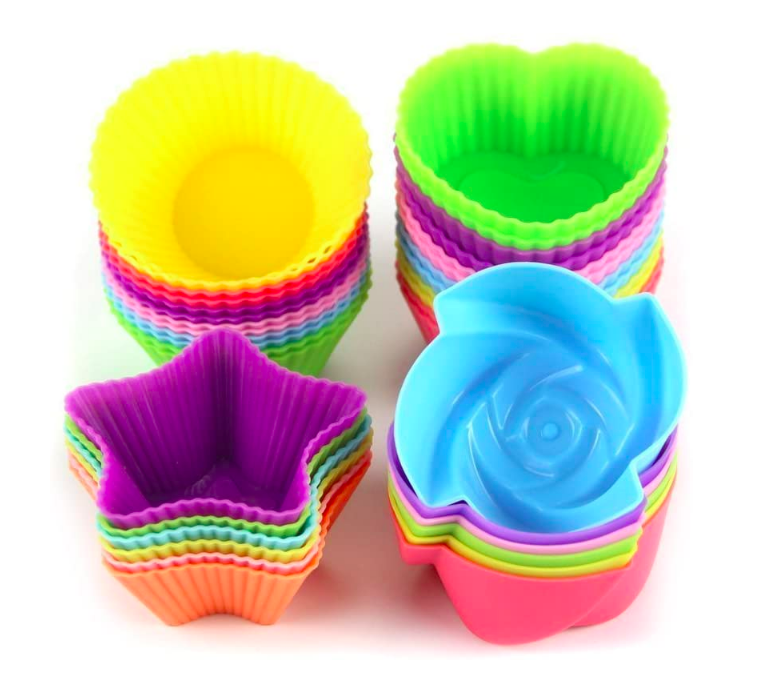 Silicon Cups, great for dividing foods in the kids' lunch boxes