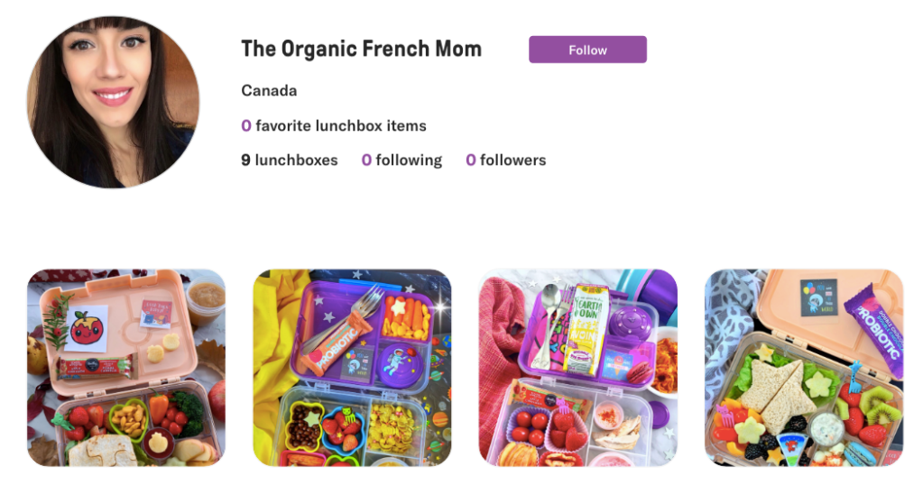 The Organic French Mom Profile on Teuko, the lunchbox community