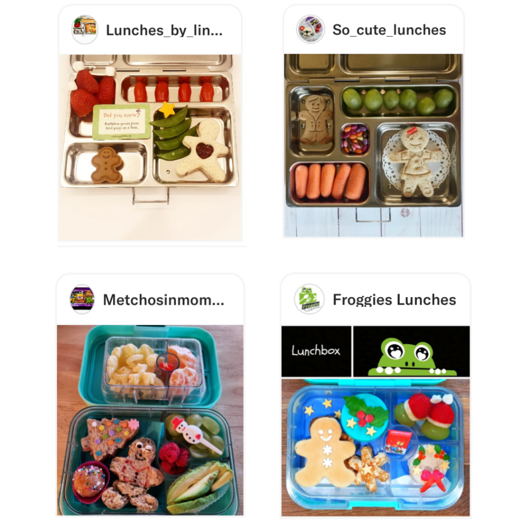 Gingerbread.  Teuko Lunchbox Community. Kids bento lunch box ideas. Holiday lunchbox ideas.