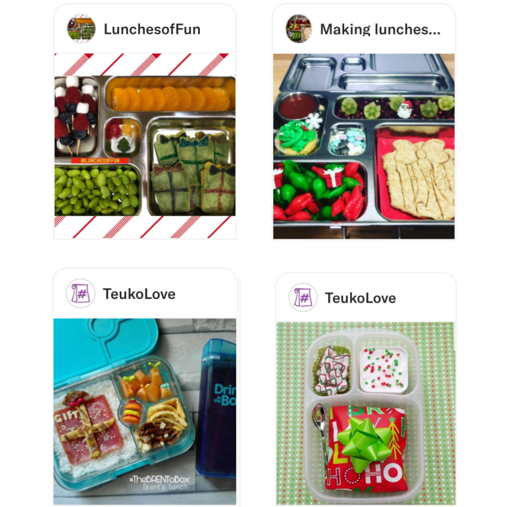 Holiday gifts. Christmas gifts.  Teuko Lunchbox Community. Kids bento lunch box ideas. Holiday lunchbox ideas.