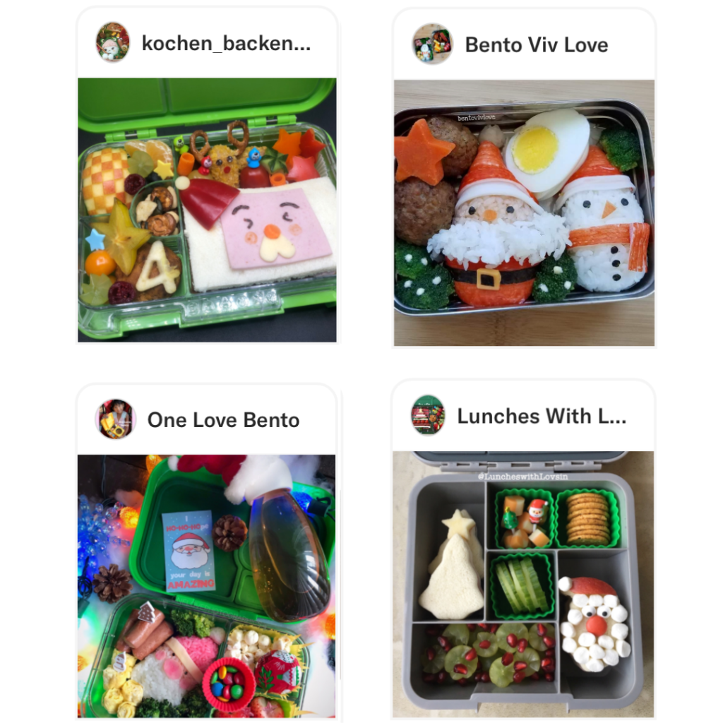 Santa Claus.  Teuko Lunchbox Community. Kids bento lunch box ideas. Holiday lunchbox ideas.