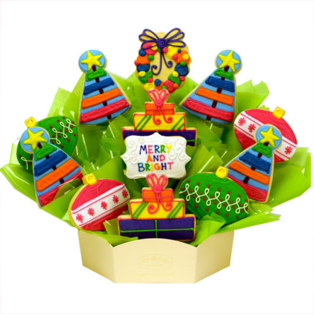Cookies by Design features a variety of fun seasonal designs, customizable cookies and variety packs of classic favorites. All of their cookies and gifts are hand-crafted with care, to put a personal touch on gift giving and event planning.
Wish Happy Holidays with Cookies!