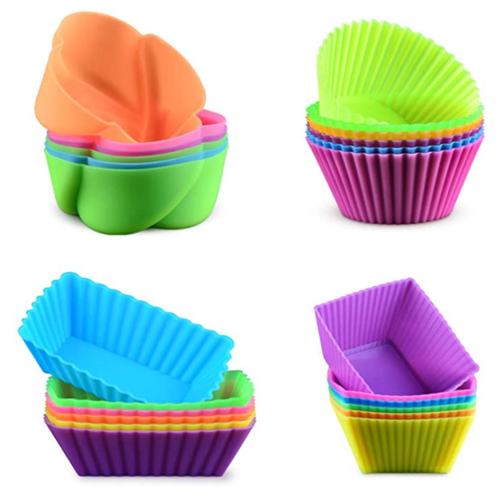 Silicone baking cups add colors in the lunchbox