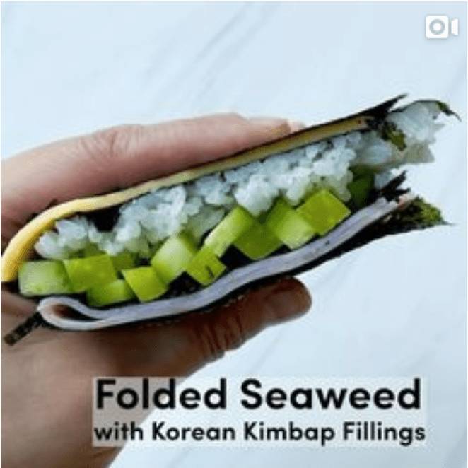The Korean Twist , using seaweed, by @white.blank.space.
Tortilla wrap technique applied!