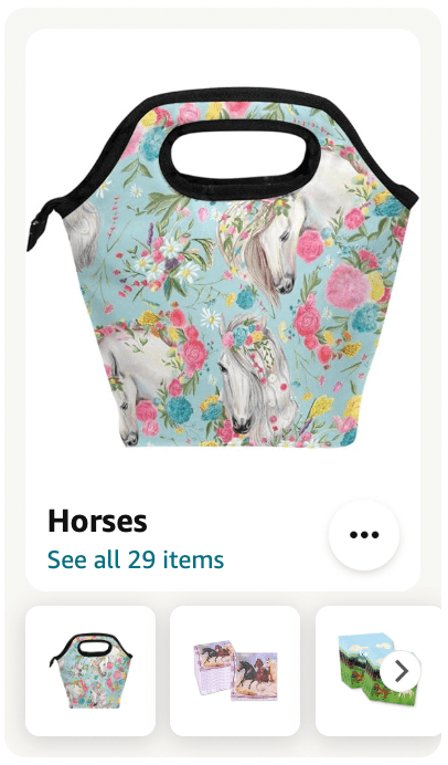 Horse-themed lunchbox collection on Amazon's Teuko storefront
