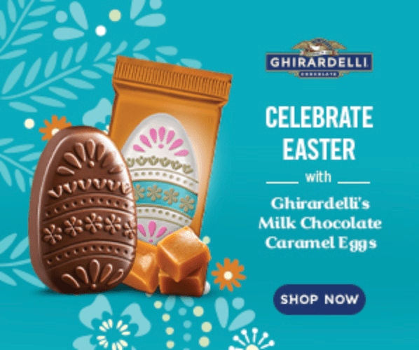 Teuko.com the lunchbox community - Ghirardelli chocolates easter celebration banner