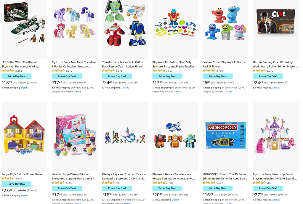 Character Toys Amazon prime day deals 2021