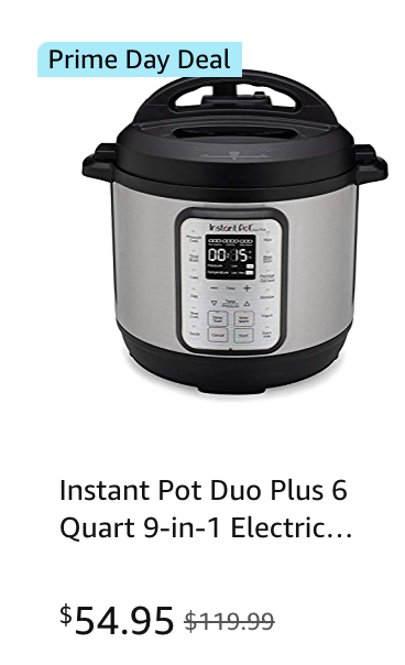 Amazon prime day 2021 super deal on Instant pot