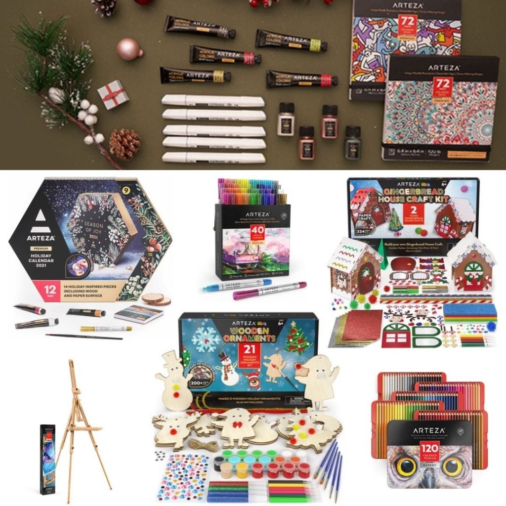 Holiday Gift Guide Gifts for Kids section Art Craft Arteza Paint Crayons Markers