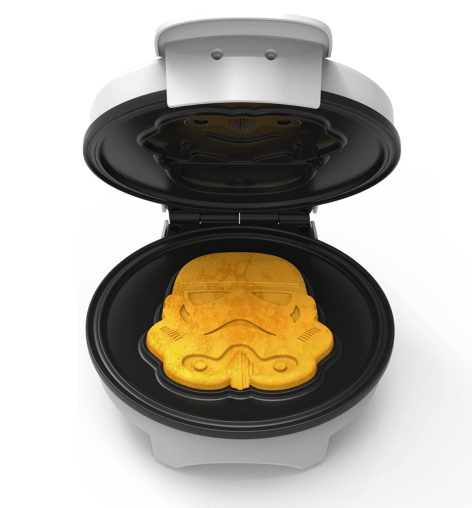 A stormtrooper's head made in a jiffy with this cool waffle maker