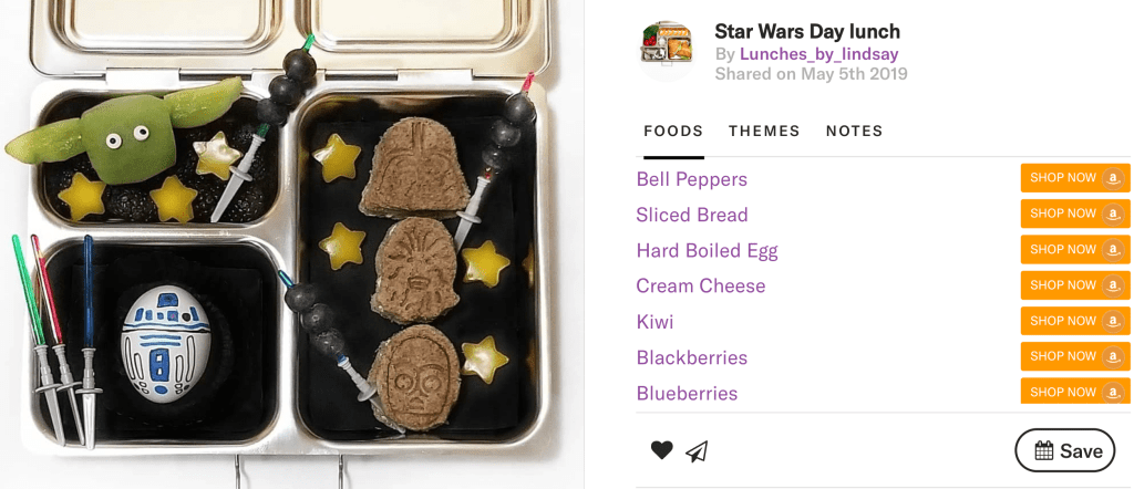 Star Wars Day Lunch by @lunches_by_lindsay via Teuko.com. Star Wars Food Ideas.