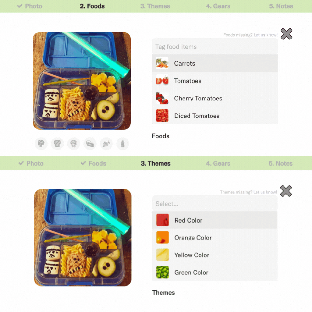 When uploading your lunchbox idea, don't forget to tag it correctly for making sure you'll be discovered more easily by our Teuko community or by the Teuko Team! 