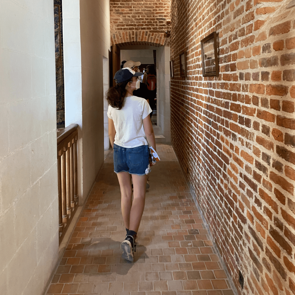 Kid wlaking in Da Vinci's castle