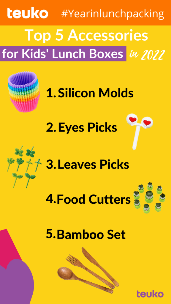 Top 5 of kid-friendly accessories inside bento lunch boxes we found the most in 2022 on Teuko.com the lunchbox community