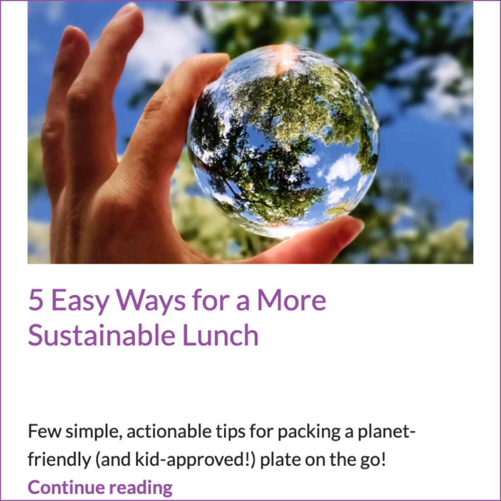 Blog post 10 foods Earth Month kids bento school lunch boxes teuko tips sustainability