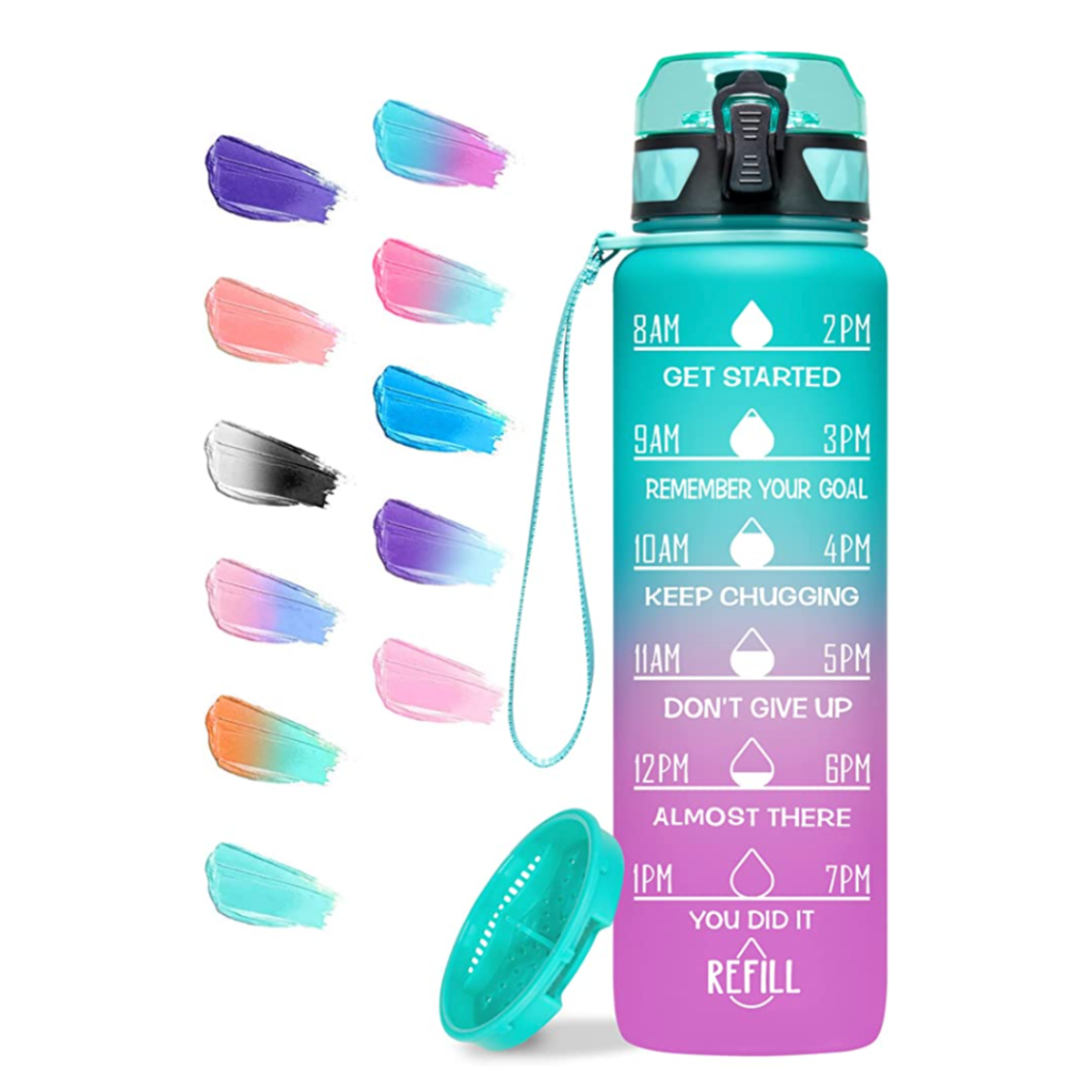 drink reminder water bottles for teenagers and adults selected by Teuko kids lunchbox ideas community