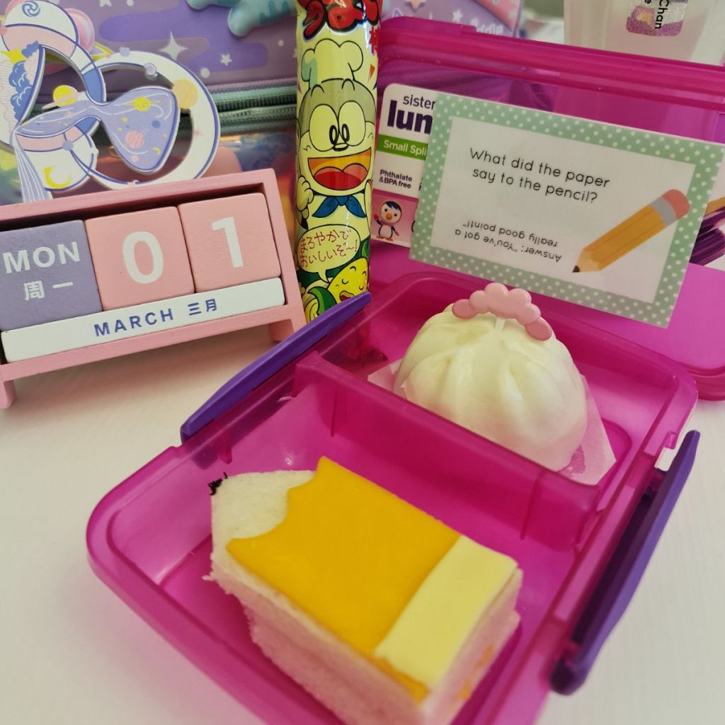 A steamed bun to a cute pencil-shaped sandwich. Teuko kids lunchbox ideas school lunch bento food.