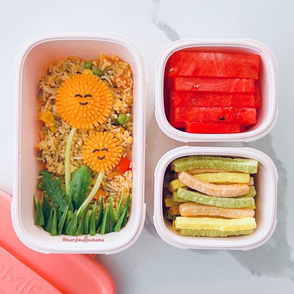 Watermelon sticks in kids lunchbox