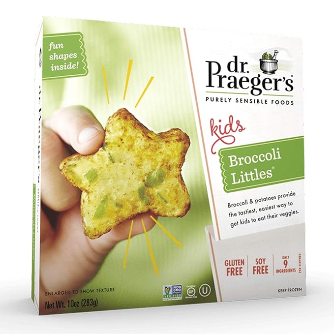 Star-Shaped Broccoli-potato frozen appetizers for kids lunch boxes