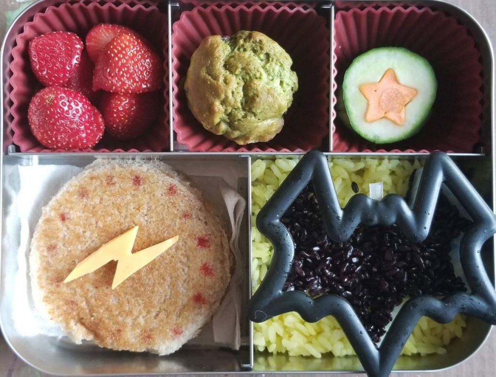 Superhero lunch idea for kids' lunch at school