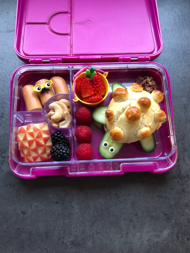 Cucumber and bread turtle