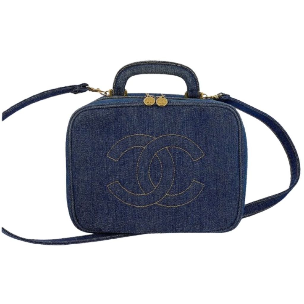 Denim luxury lunch bag by Chanel