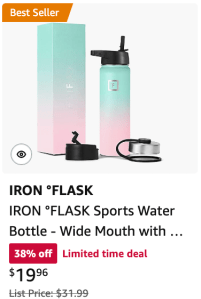 Iron Flask water bottles Amazon Prime Day