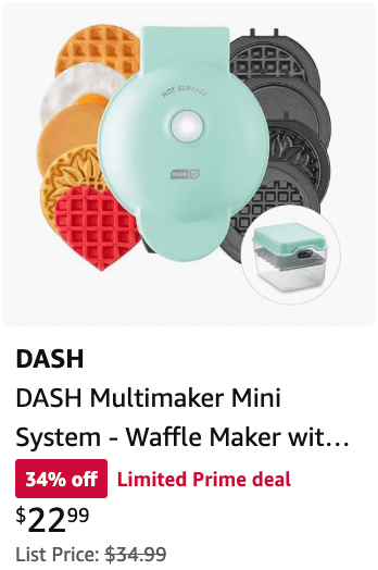 Amazon Prime Day Deals Waffle Maker set