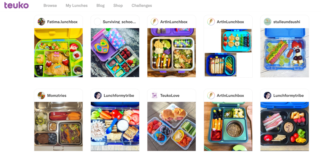 Colorful lunchbox ideas shared on teuko.com