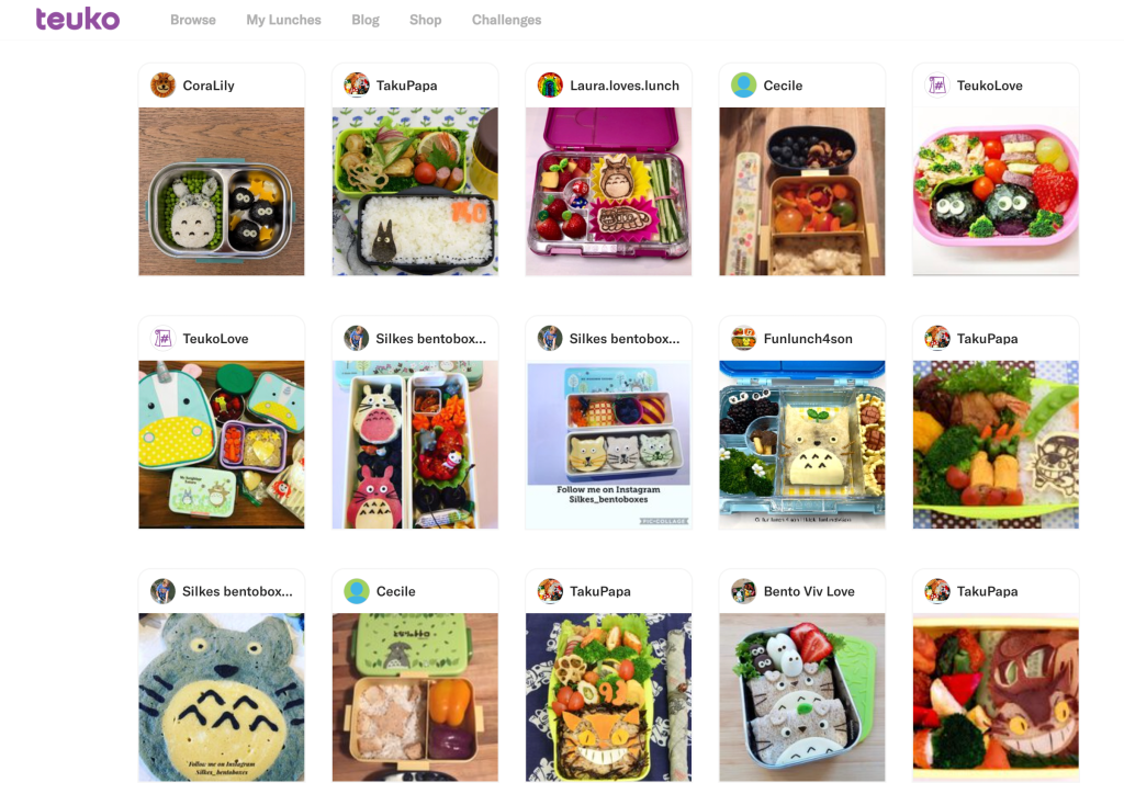 Totoro-themed lunchboxes prepared with love by Teuko families.