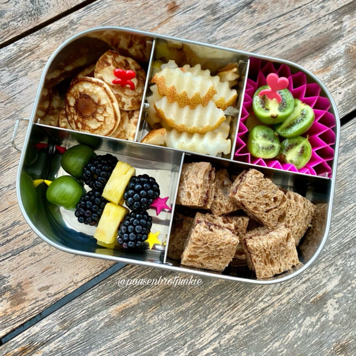 Berry fun to eat fruity skewers in a kid's lunchbox