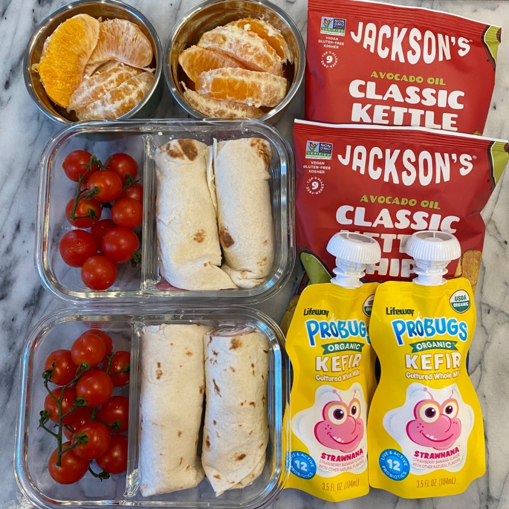 Finger foods in the lunchbox, great for a picnic outside