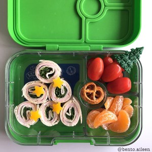 High protein pinwheels in a kid's lunchbox