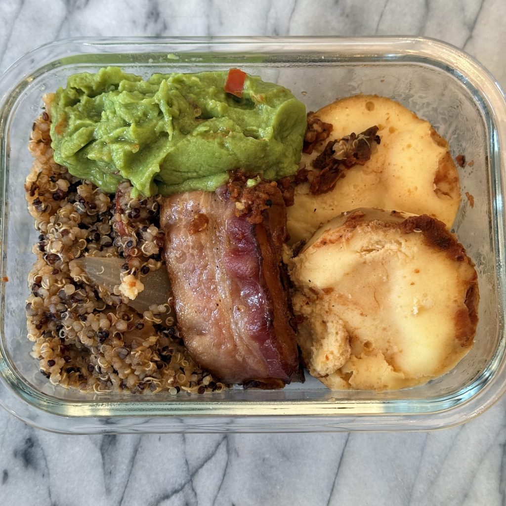 Trifecta Enchilada Egg Bites with Guacamole & Bacon